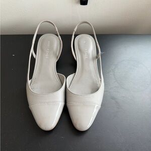 Marc Fisher Women's Cream Slingback Flats